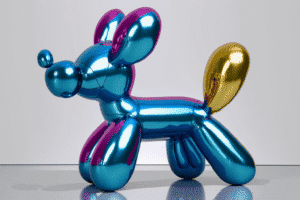 “Balloon Dog" Sculpture by Iconic Artist Jeff Koons Smashes at Miami Gallery