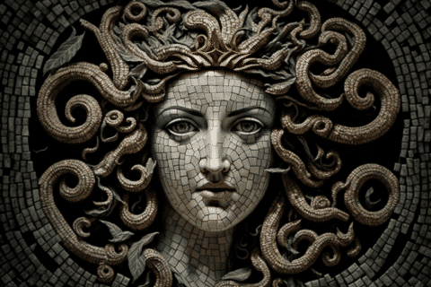 Ancient Roman Villa Uncovers Cryptic Mosaics of Medusa