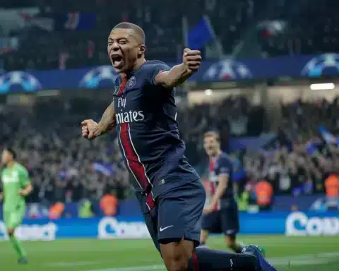 Kylian-Mbappé-Breaks-Net-With-Powerful-Goal,-Dubbed-World's-No.-1-Player