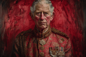 King-Charles'-Vivid-Coronation-Portrait-Sparks-Debate