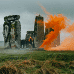 Protesters-Arrested-After-Painting-Stonehenge-Monument-Orange