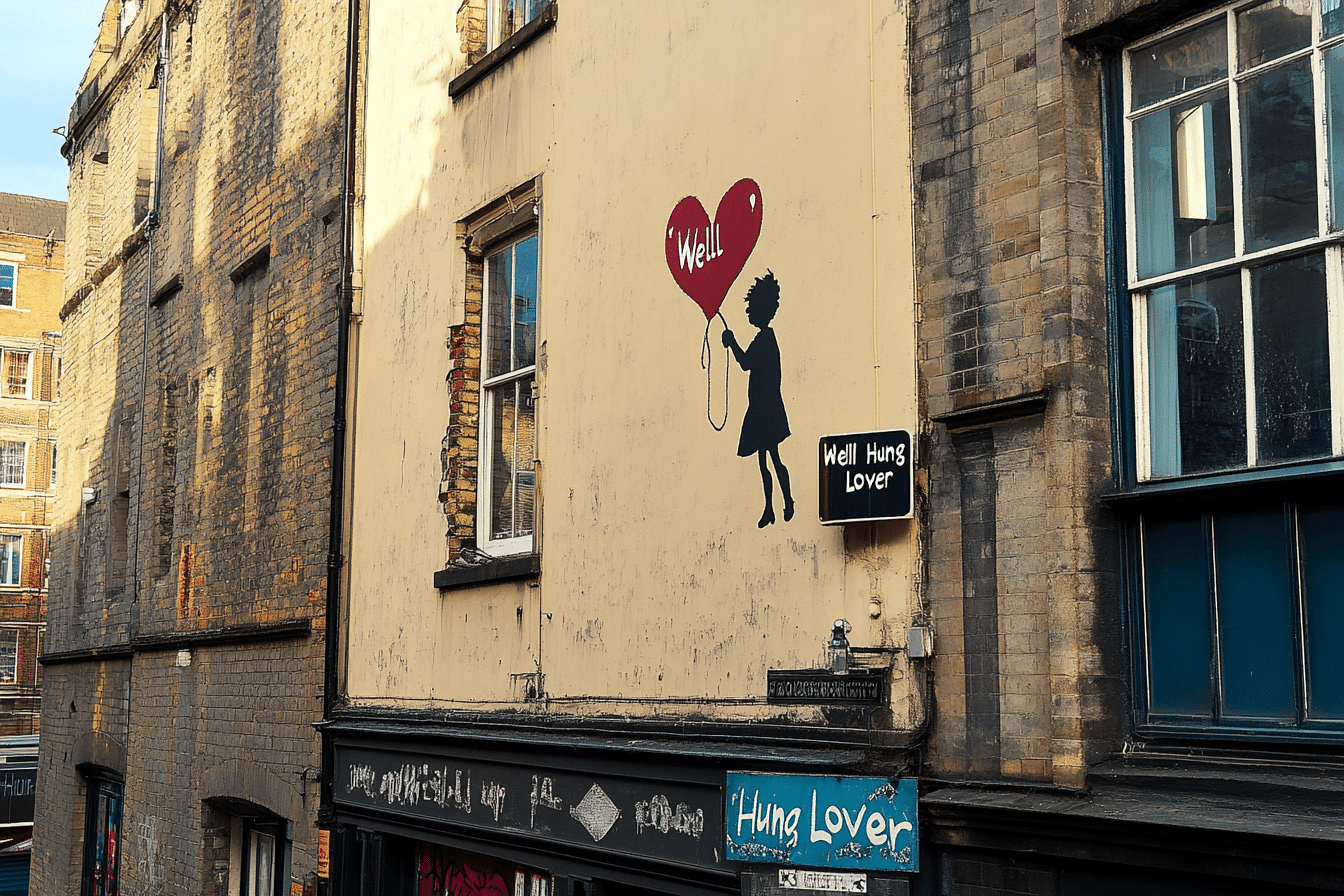 Buy-a-Building,-Get-a-Banksy:-Iconic-‘Well-Hung-Lover’-for-Sale